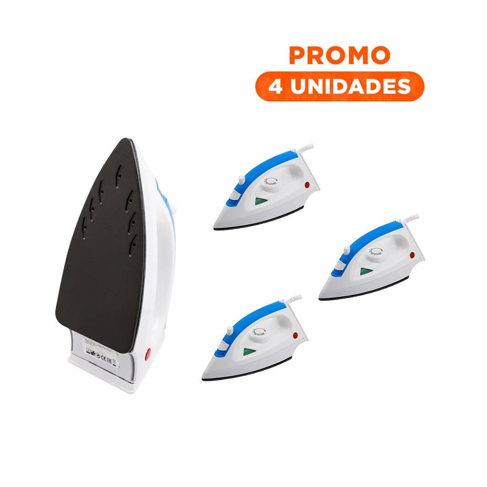 Pack4 Equipo de Vapor Electrica Blanco y Azul Practico para Ropa en Casa