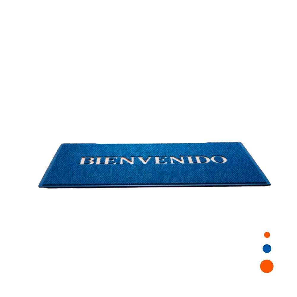 Felpudo Rectangular Bienvenido Negro Practico y Elegante de Entrada Principal Y Regalo Sticker