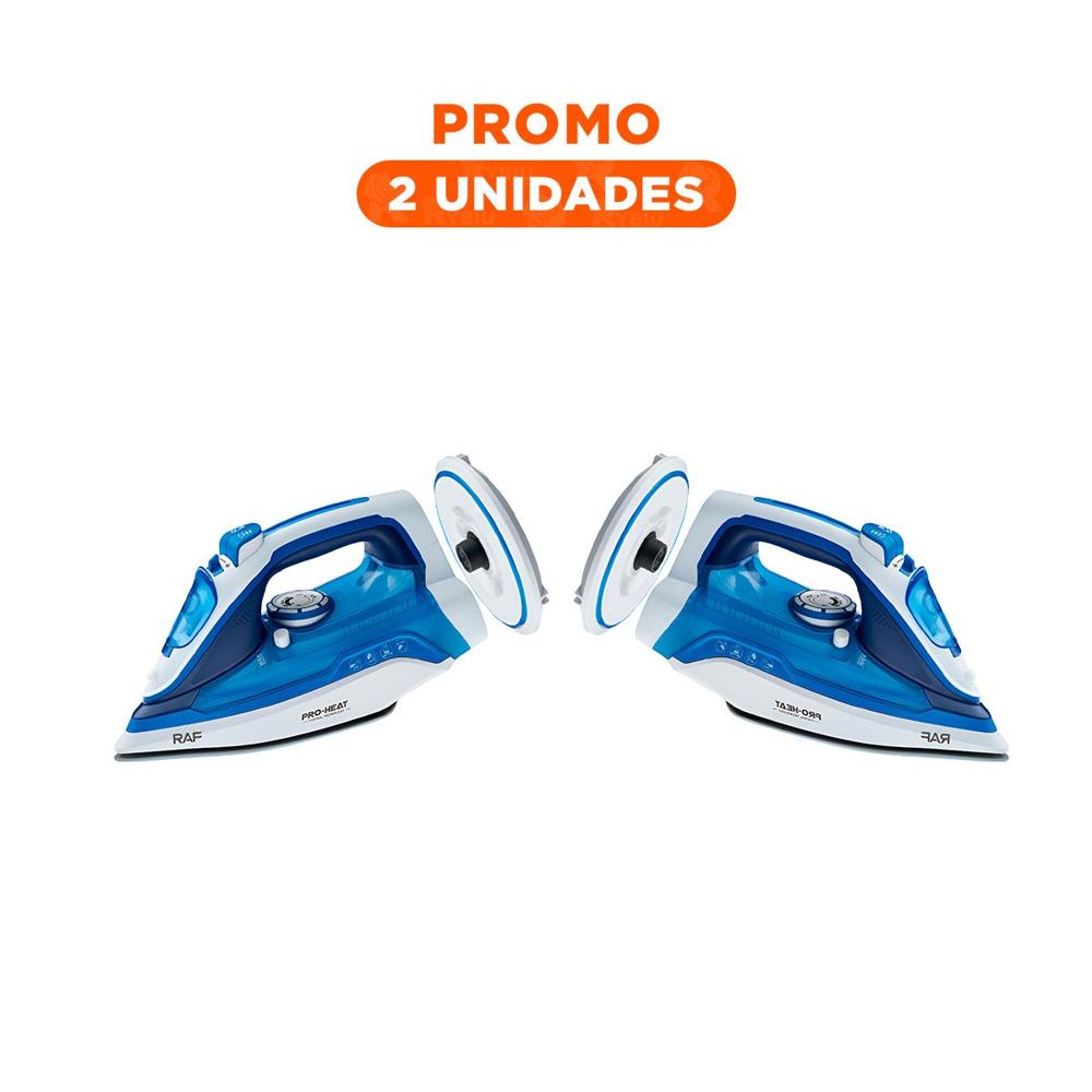 Pack2 Equipo de Vapor Electrica Blanco y Azul Diseno Compacto para Hogar Y Regalo Sticker