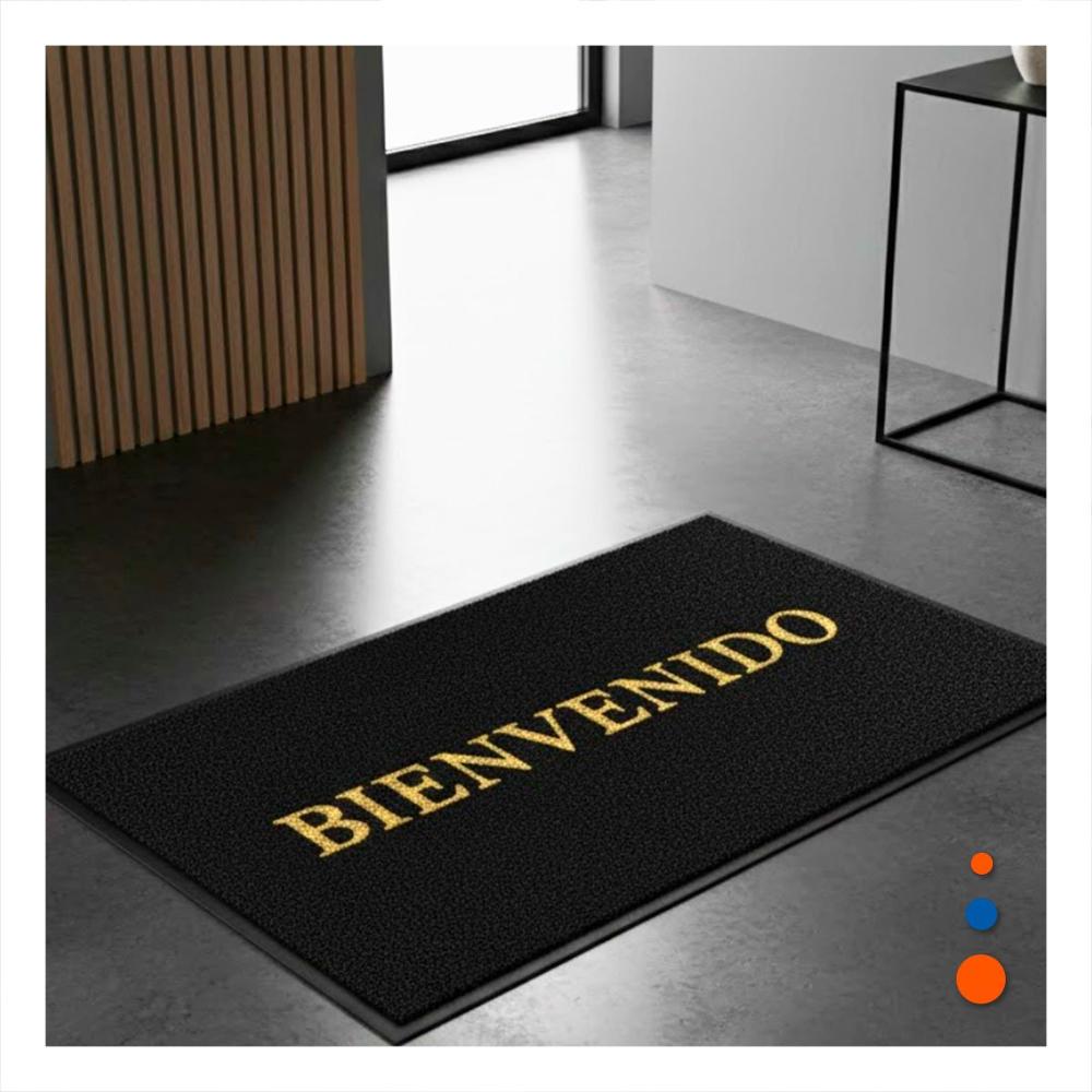 Cobertor Rectangular Bienvenido Negro para Usar en Casa y Oficina Y Notas