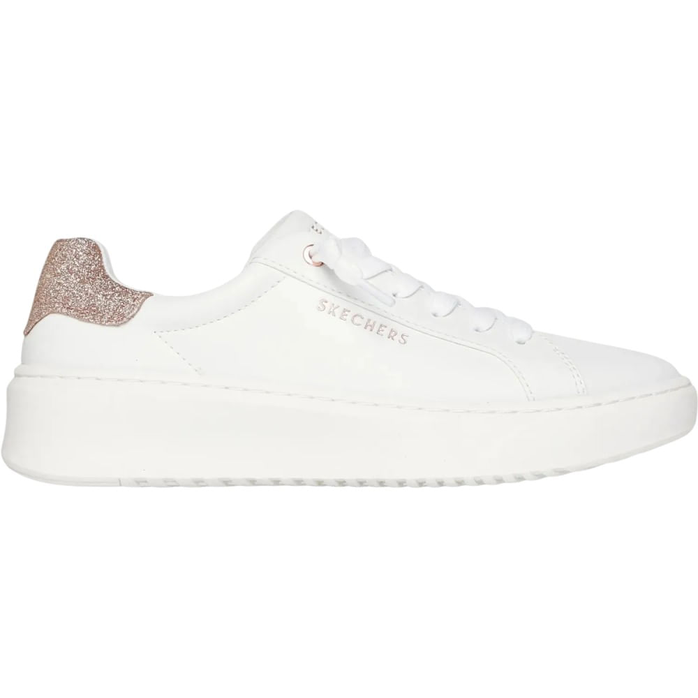 Zapatilla Skechers Court Break - Mini Glitzer 177317WHT Blanco 8.5