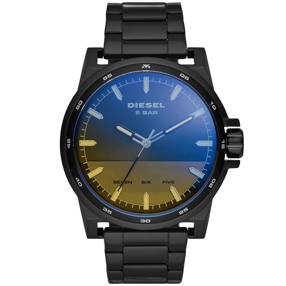 Reloj Diesel D-48 DZ1913 Acero Inoxidable Negro Cristal Iridiscente
