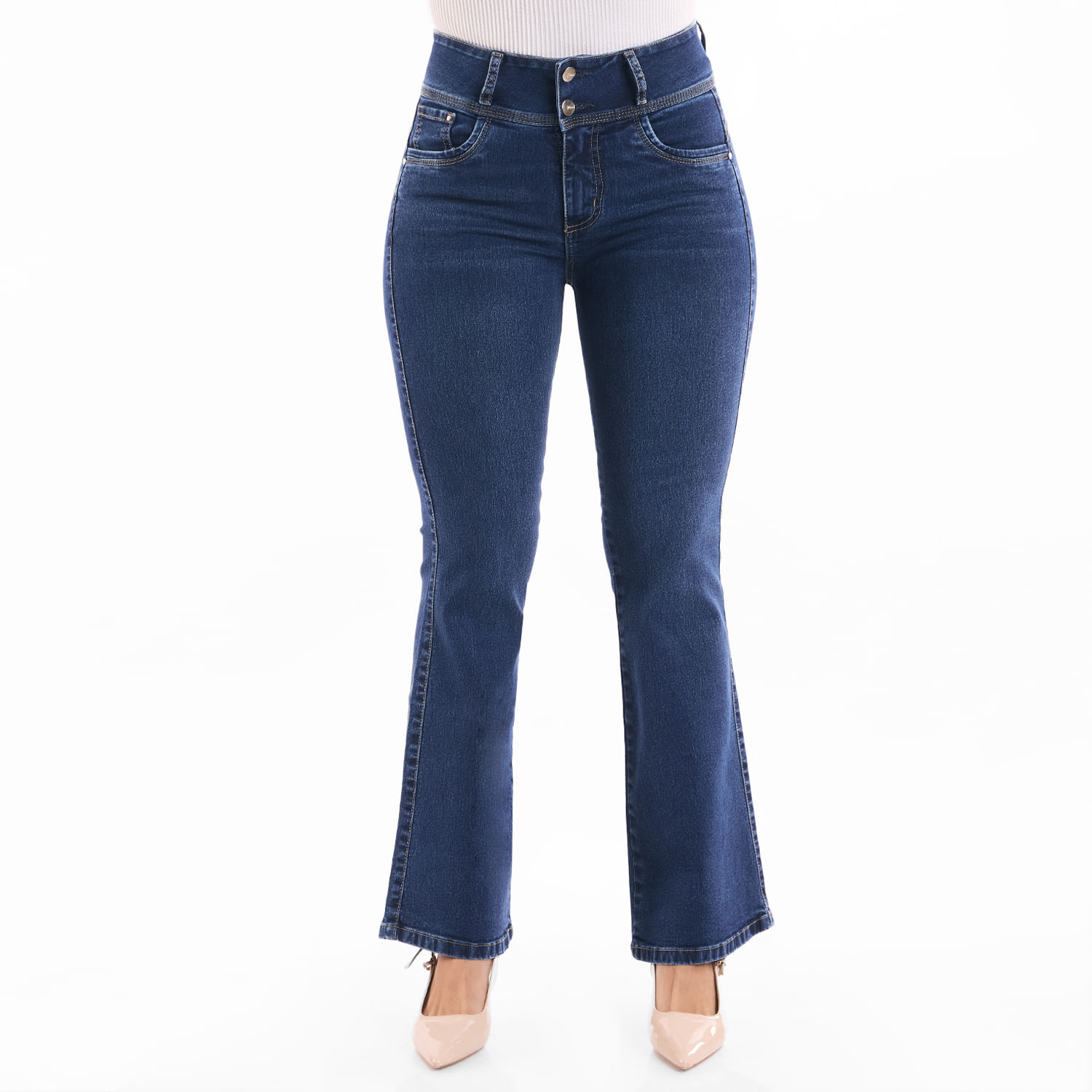 Jean Mujer Doraliza Metal Flare Azul 28