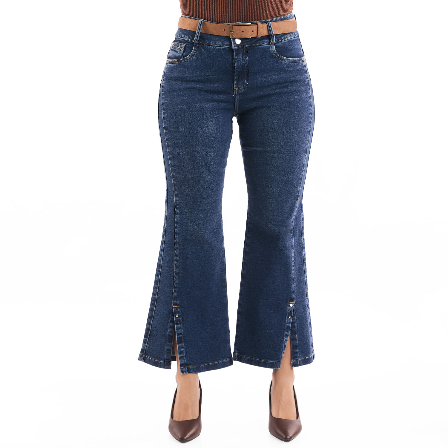 Jean Mujer Escocia Metal Flare Azul 32