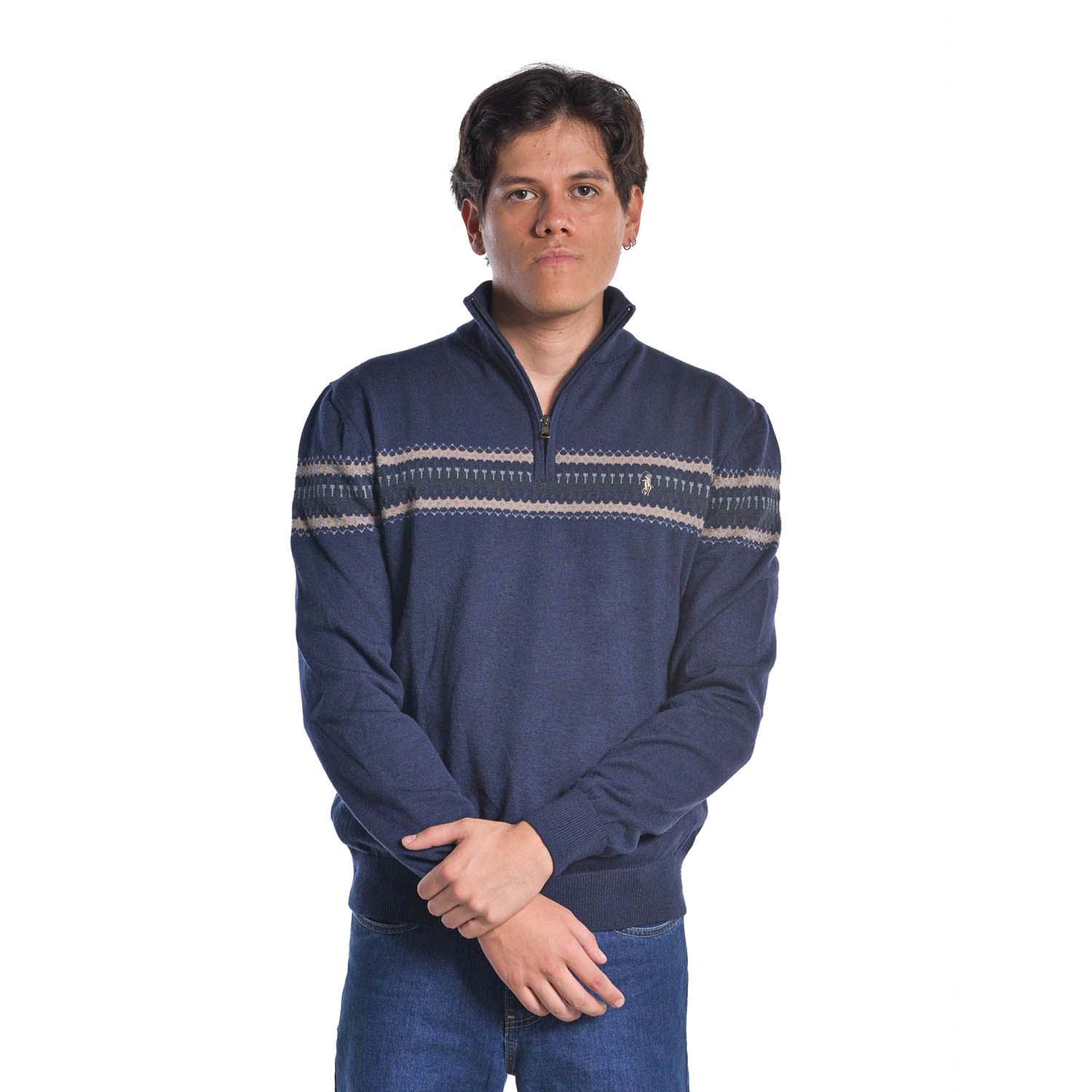 Chompa Hombre Ritzy Of Italy Jac23 Azul Marino Talla L
