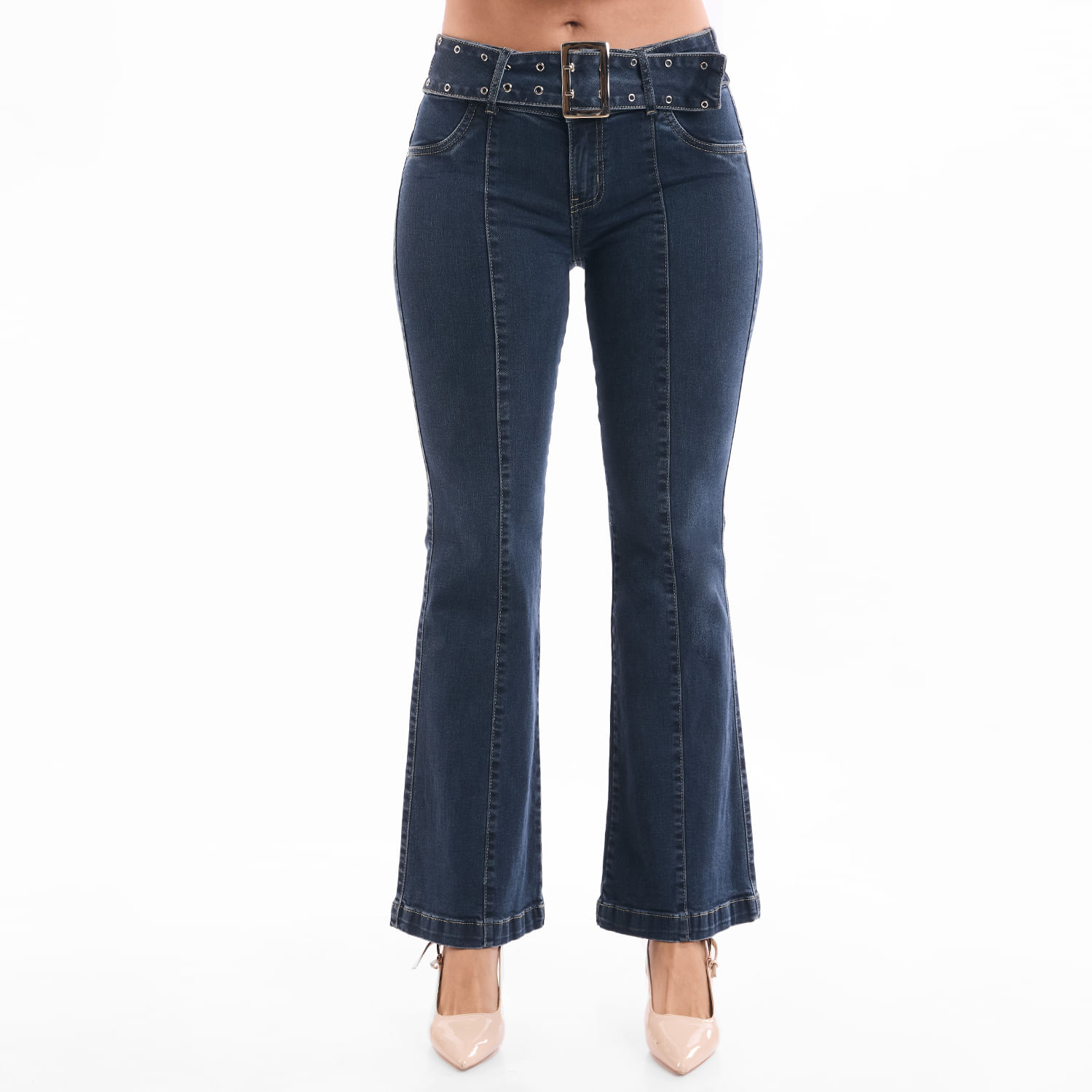 Jean Mujer Brisaida Metal Flare Azul Marino 30