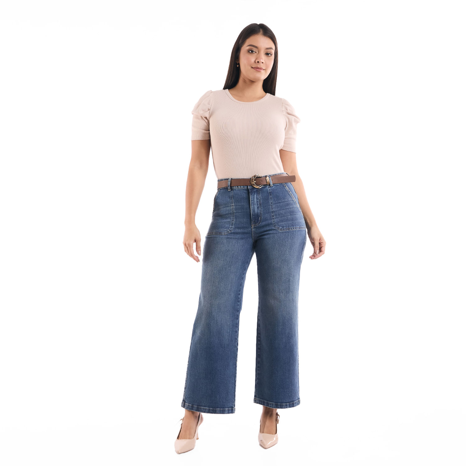 Jean Mujer Alejandra Metal Straight Azul Acero 28