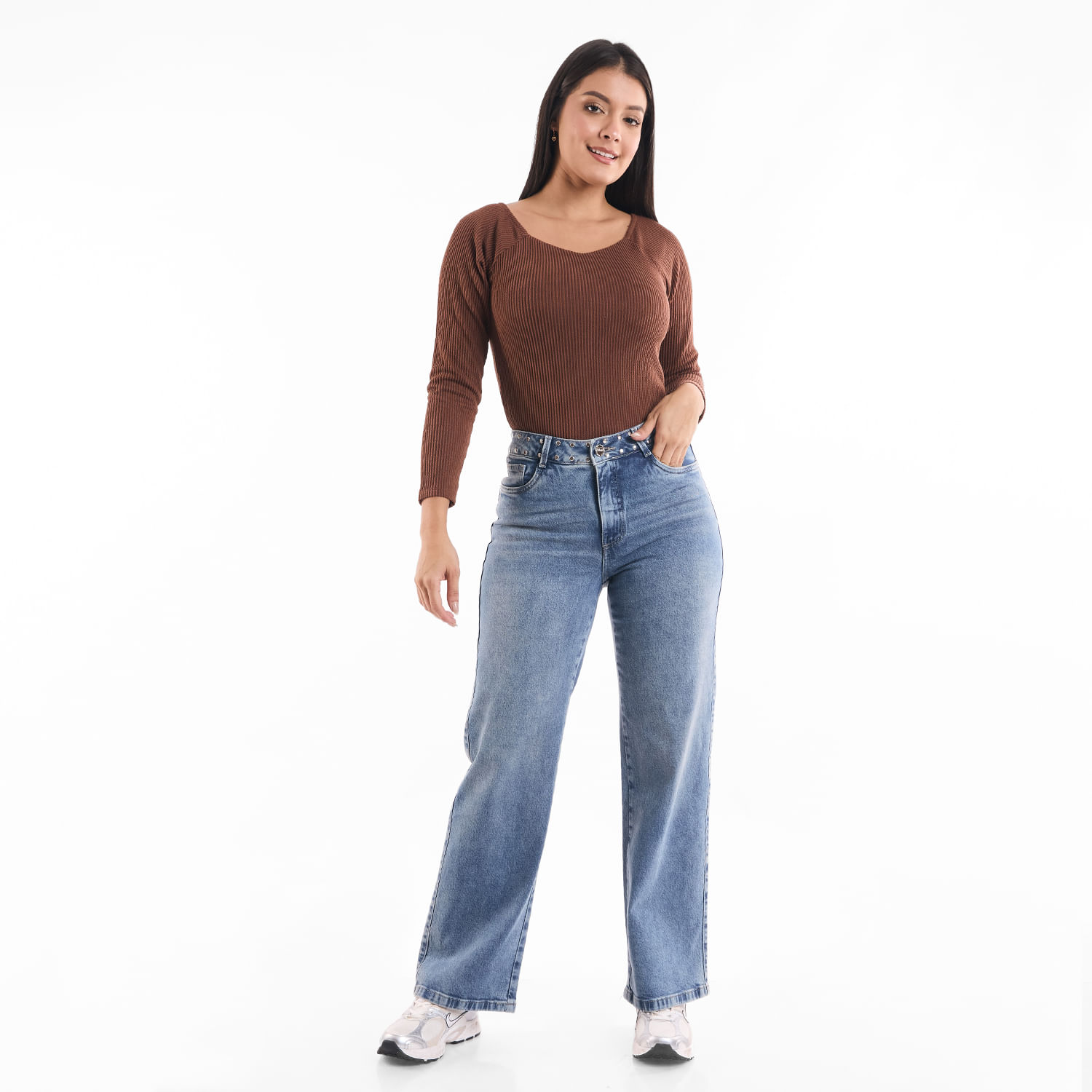 Jean Mujer Tamy Metal Straight Celeste Cielo 30