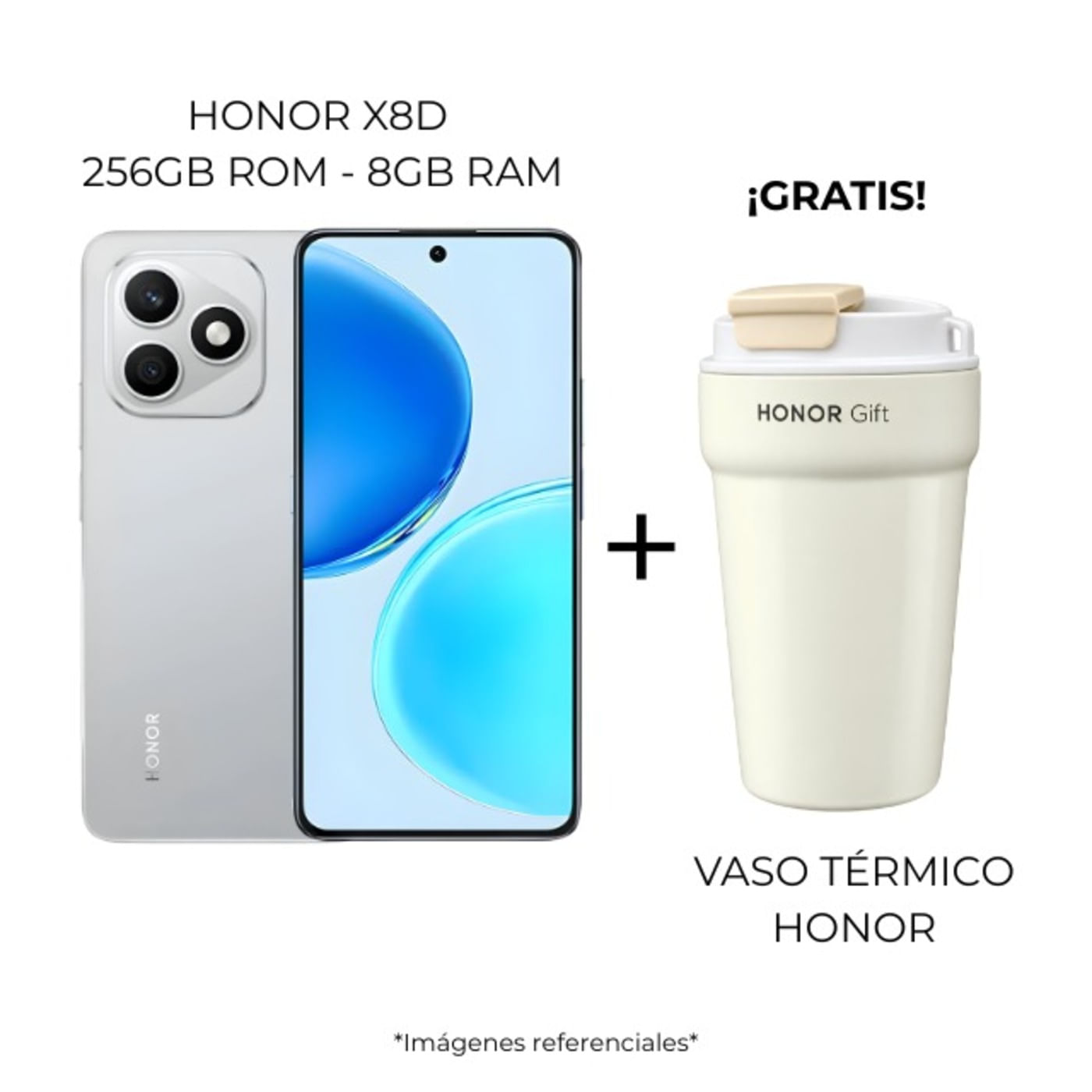 CELULAR HONOR X8D 8GB 256GB GRIS CON VASO TERMICO HONOR