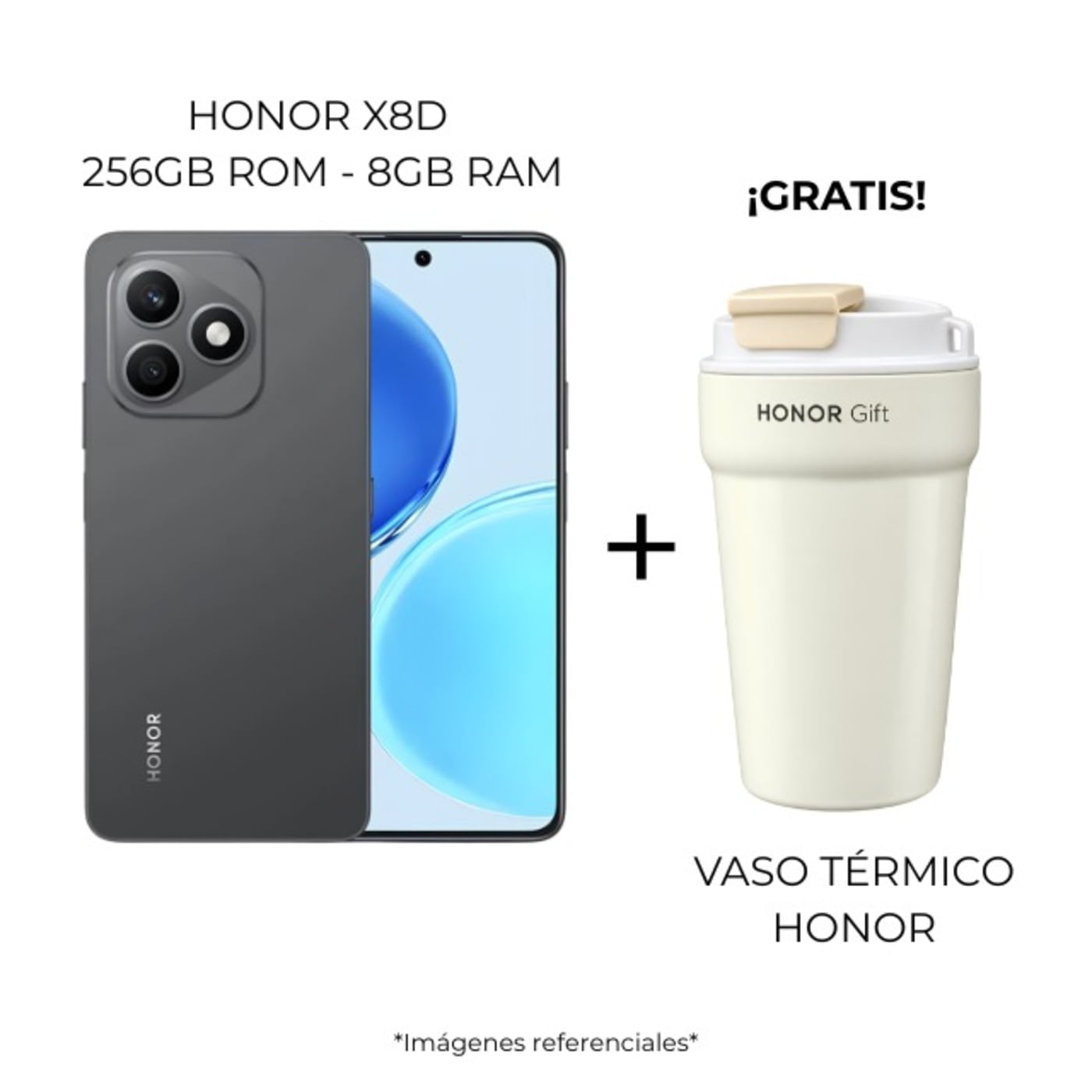CELULAR HONOR X8D 8GB 256GB NEGRO CON VASO TERMICO HONOR