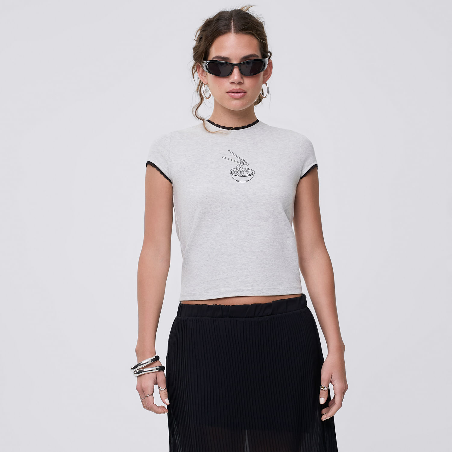 Polo Mujer City Hypnotic Manga Corta Gris Claro L