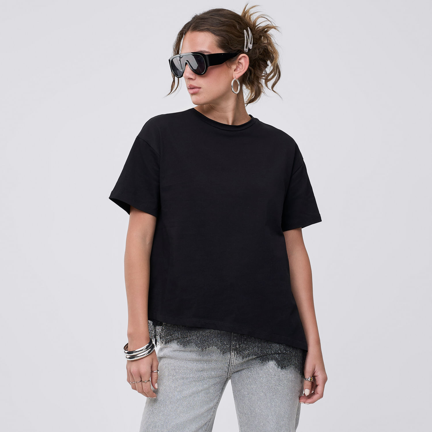Polo Mujer Trend Hypnotic Manga Corta Negro L