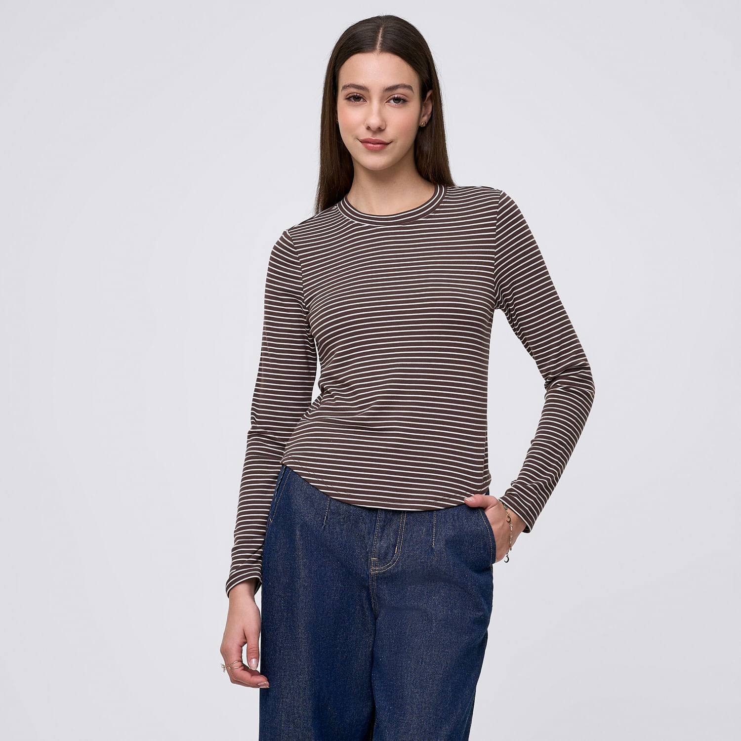 Polo Mujer Maya 1 Amc Manga Larga Marrón M