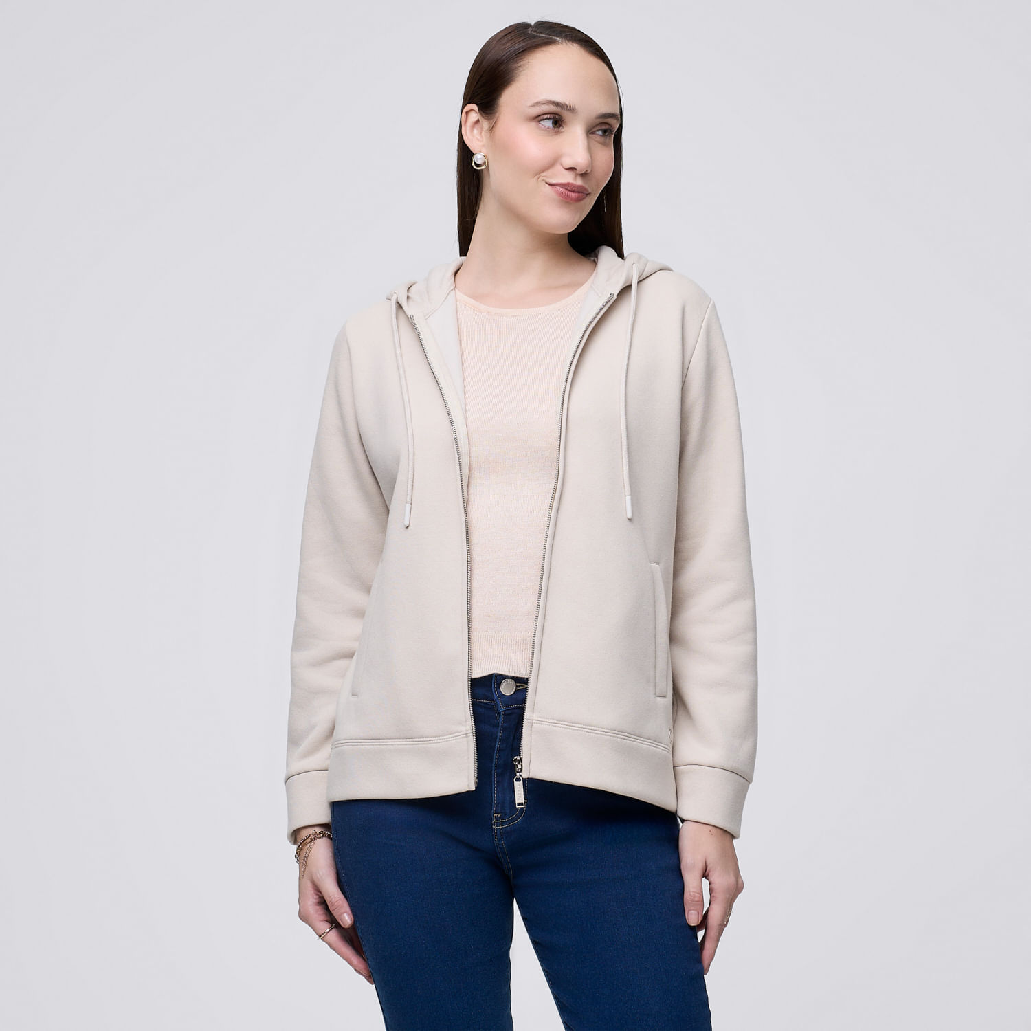 Polera Mujer Buzo 1 Madison Beige M