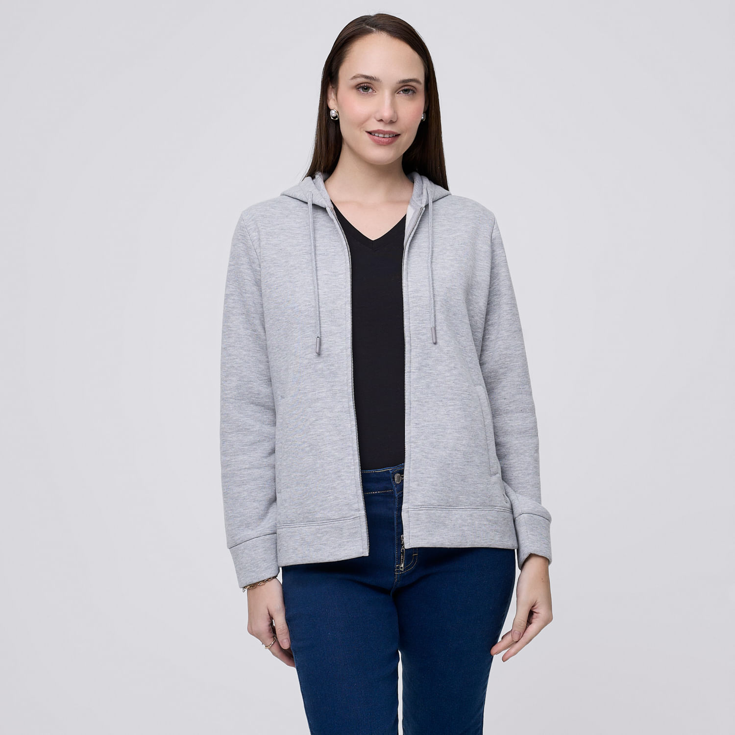 Polera Mujer Buzo 1 Madison Gris L