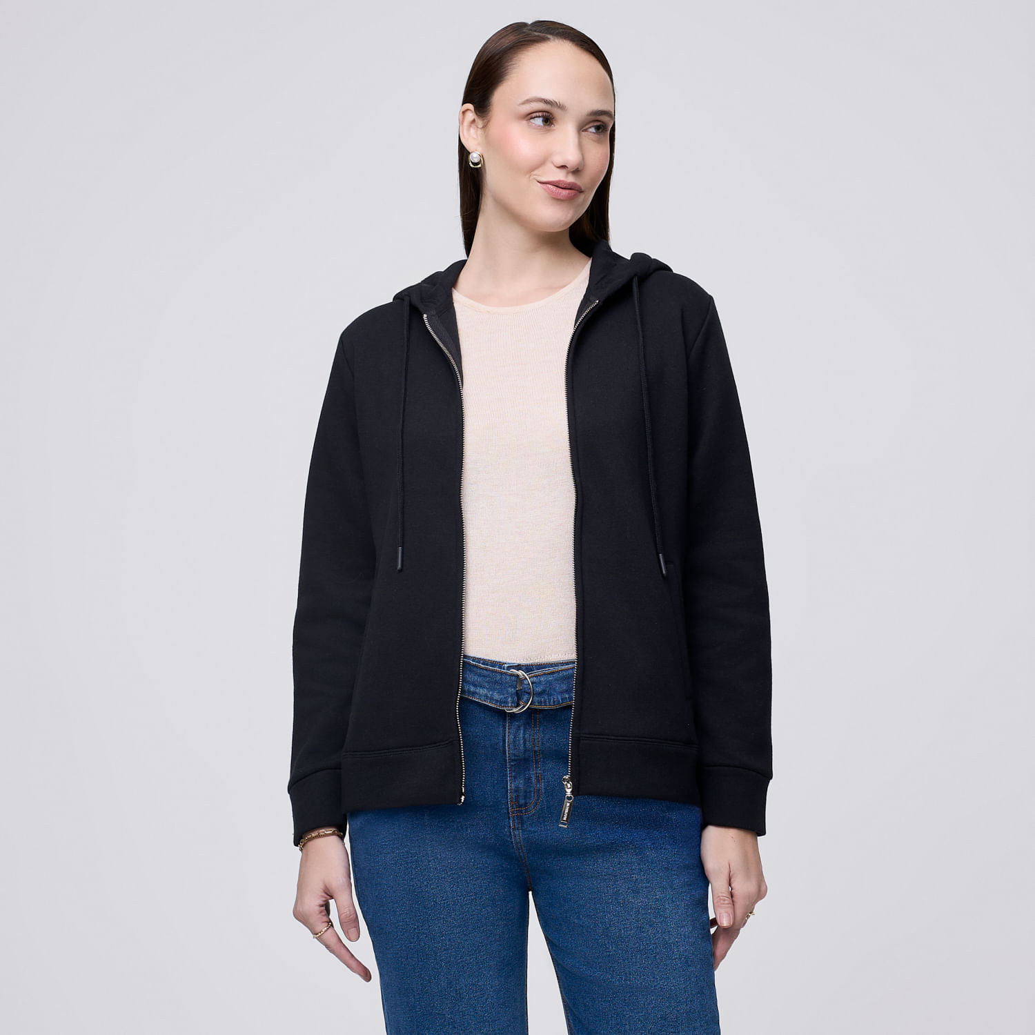 Polera Mujer Buzo 1 Madison Negro Xl