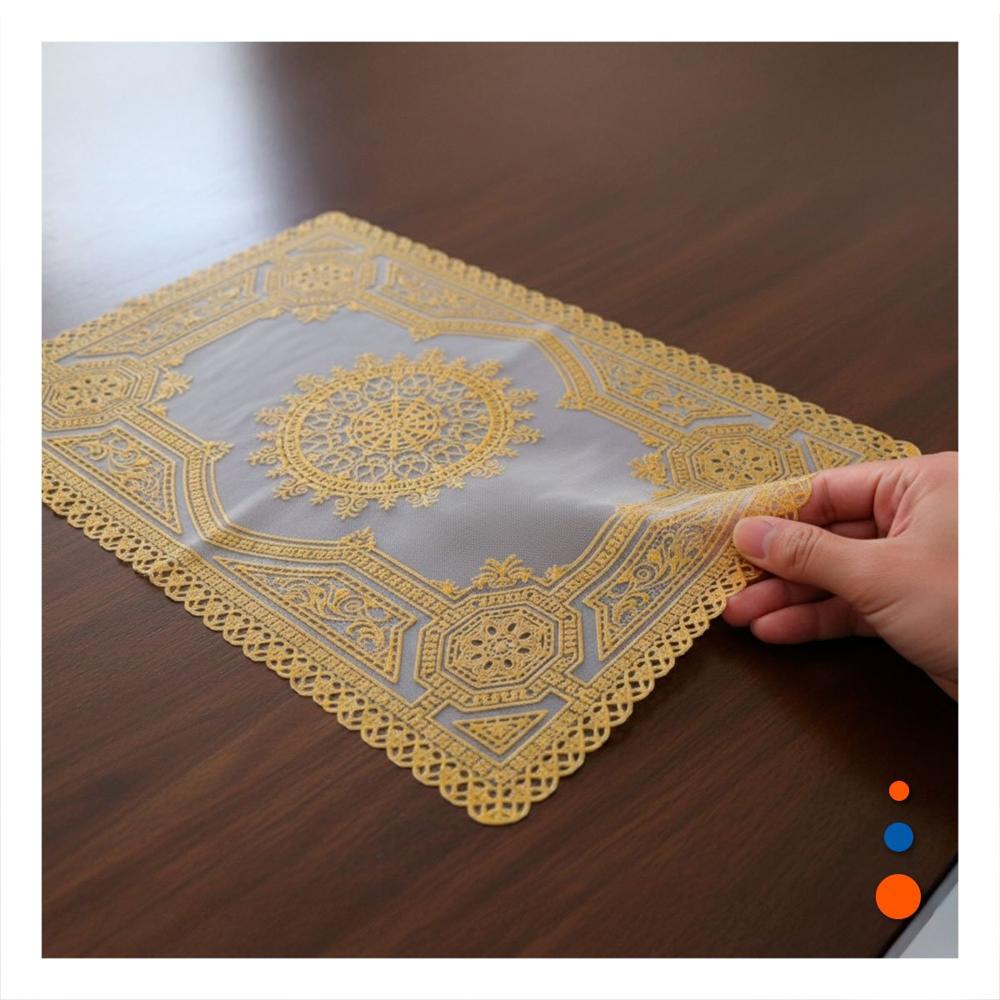 Mantel Sofisticado Dorado con Mandala para Decoración de Hogar Y Notas