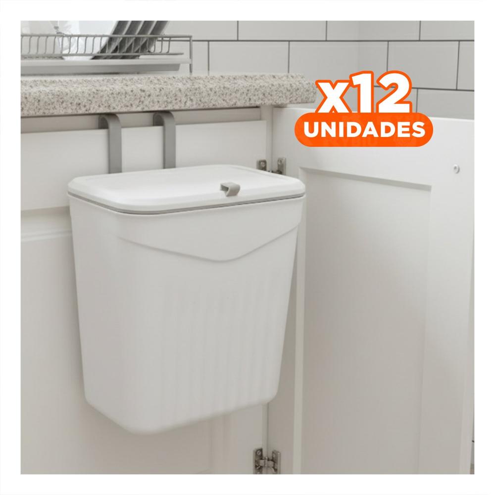 Pack12 Cubo Blanco Colgante Practico y Funcional para Cocina Y Regalo Sticker