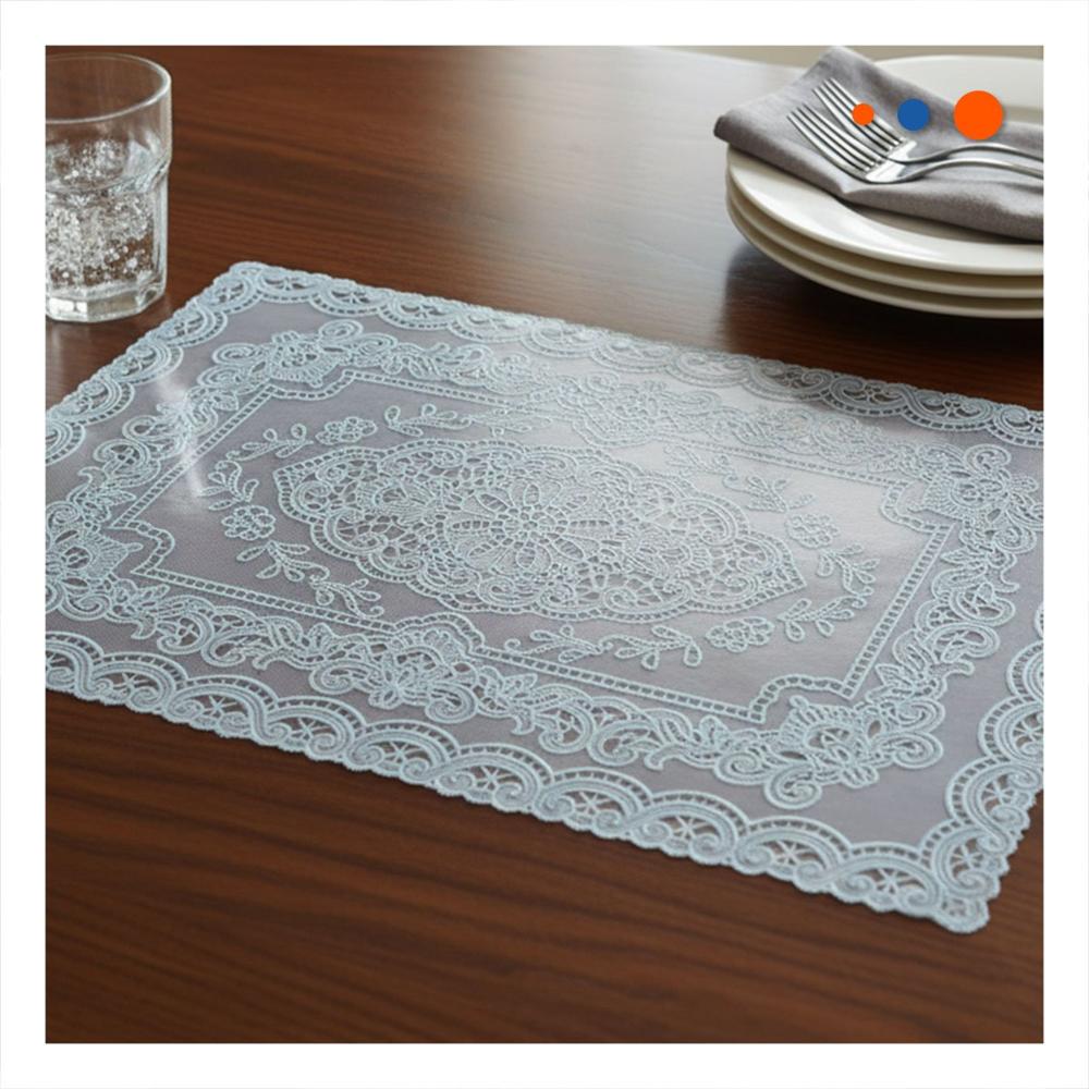 Individual Elegante Plateado con Diseño de Flores y Ramas para Hogar Moderno Y Papel Regalo