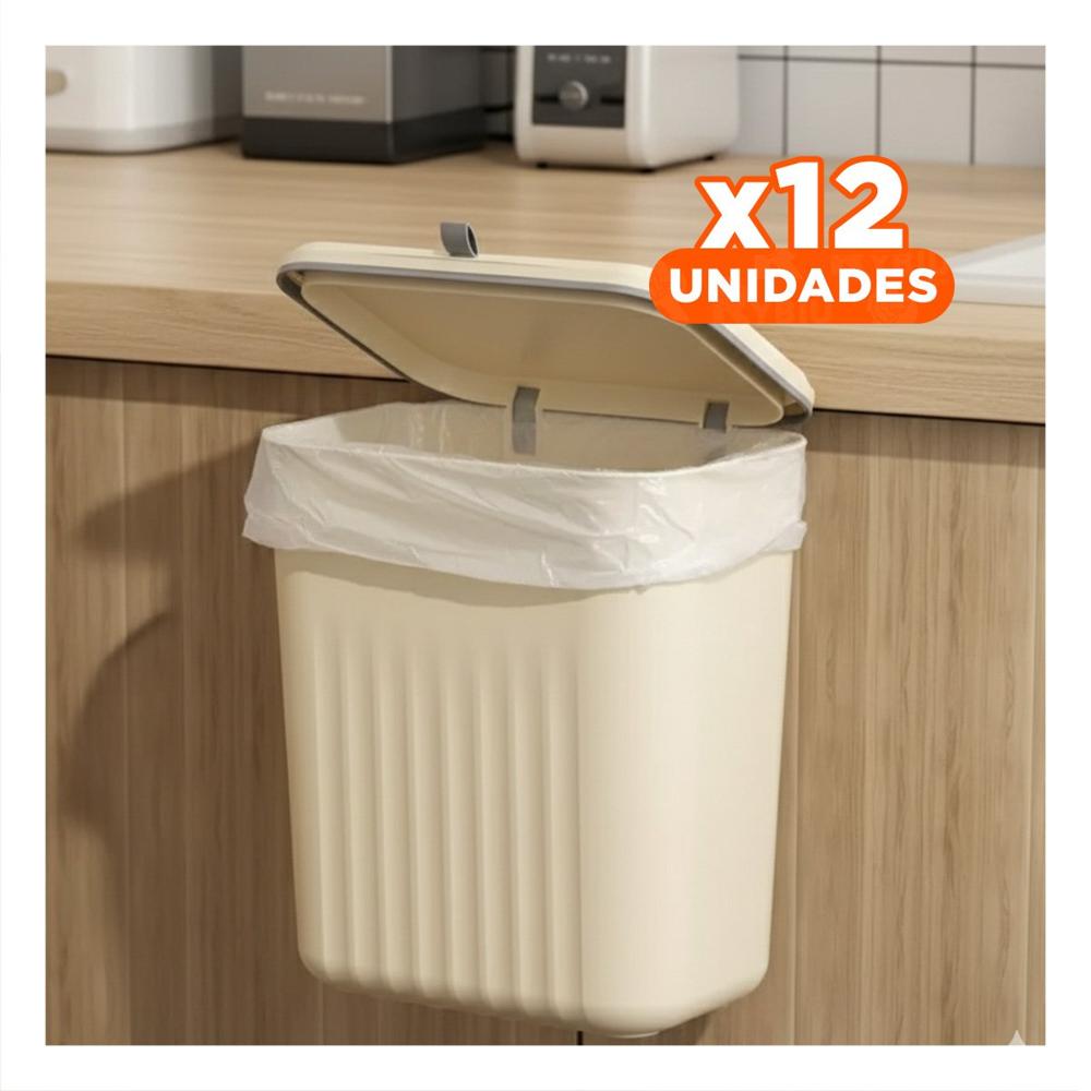 Pack12 Cubo Colgante Beige Practico y Funcional para Casa Y Regalo Sticker