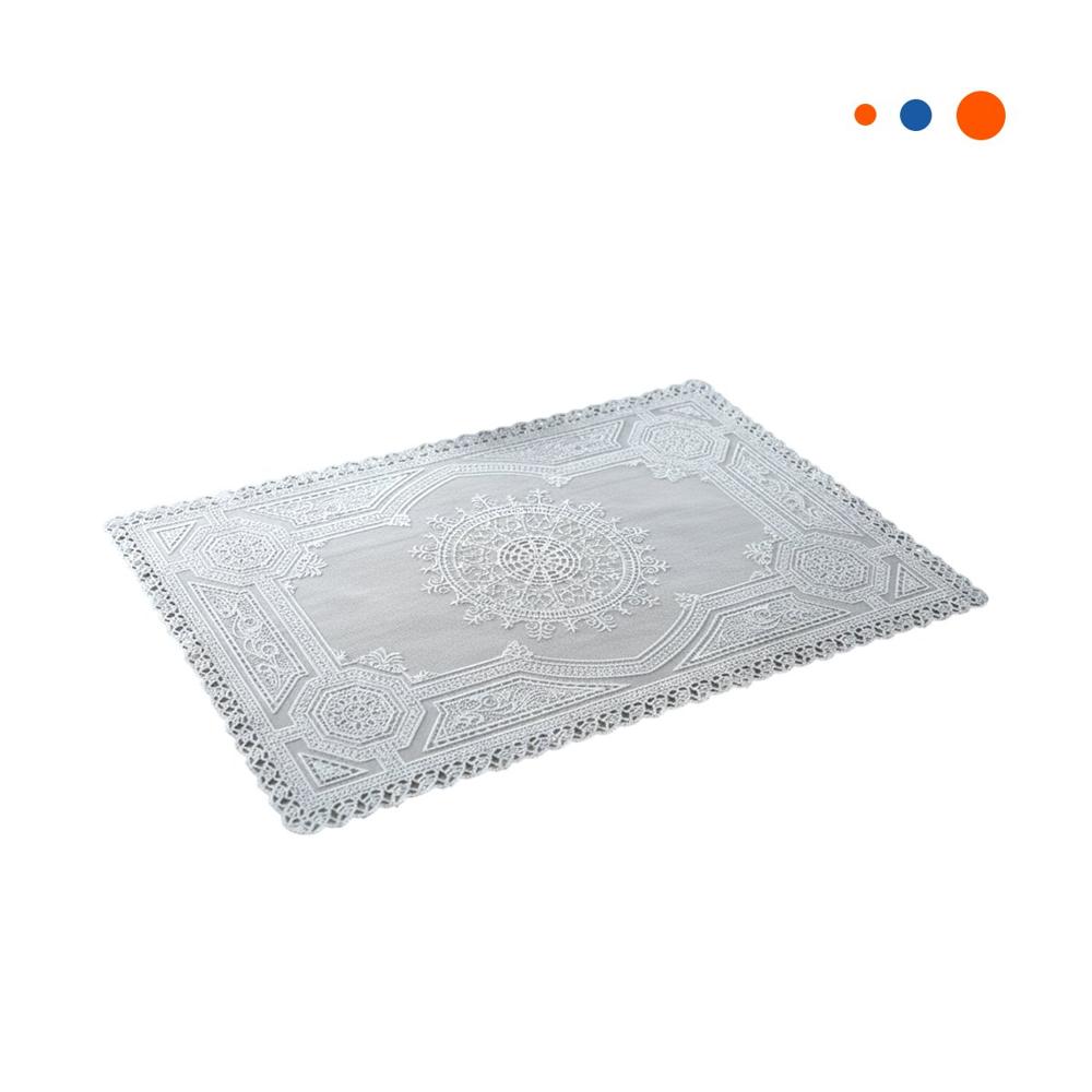 Mantel Elegante Plateado con Diseño de Encaje Mandala para Celebracion YRegalo Sticker