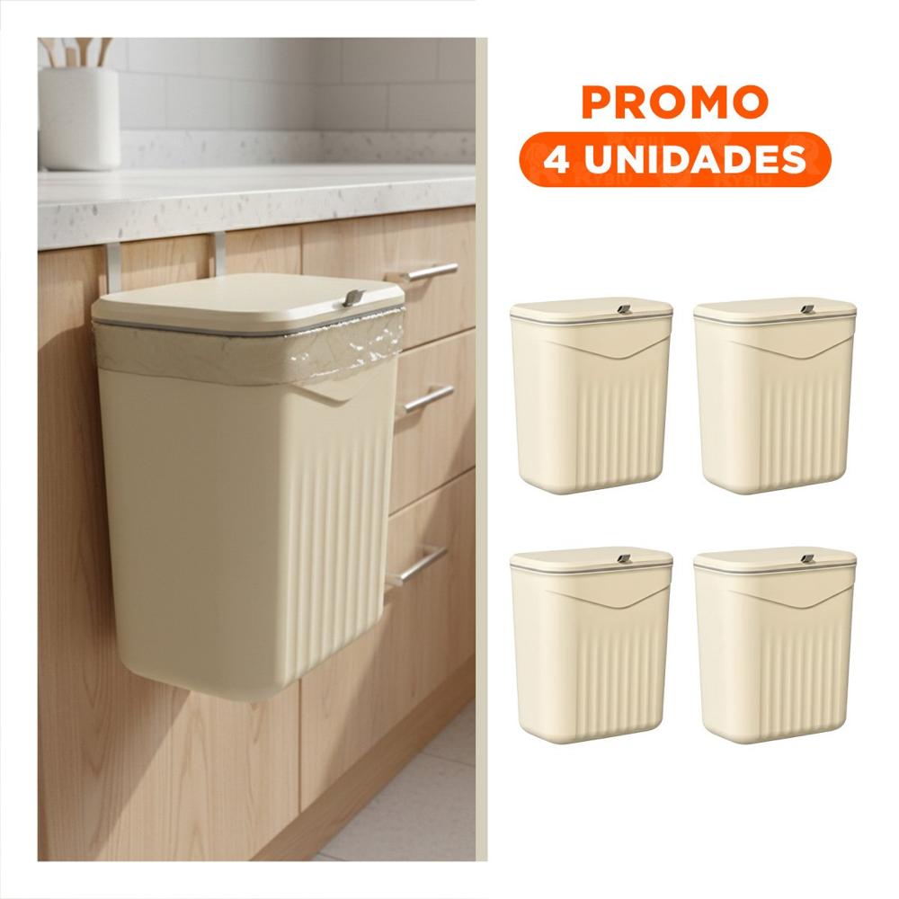 Pack4 Contenedor Beige Colgante Moderno y Util para Hogar