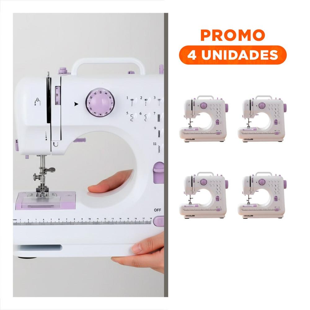 Pack4 Costurera enfocada en Reparaciones Textiles Simples en Blanco Chico