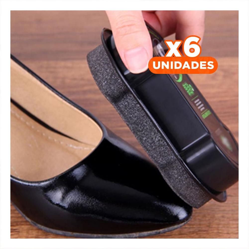 Pack6 Cera para Zapatos Negro 6.5x10.5cm Facil Aplicacion y Secado Rapido