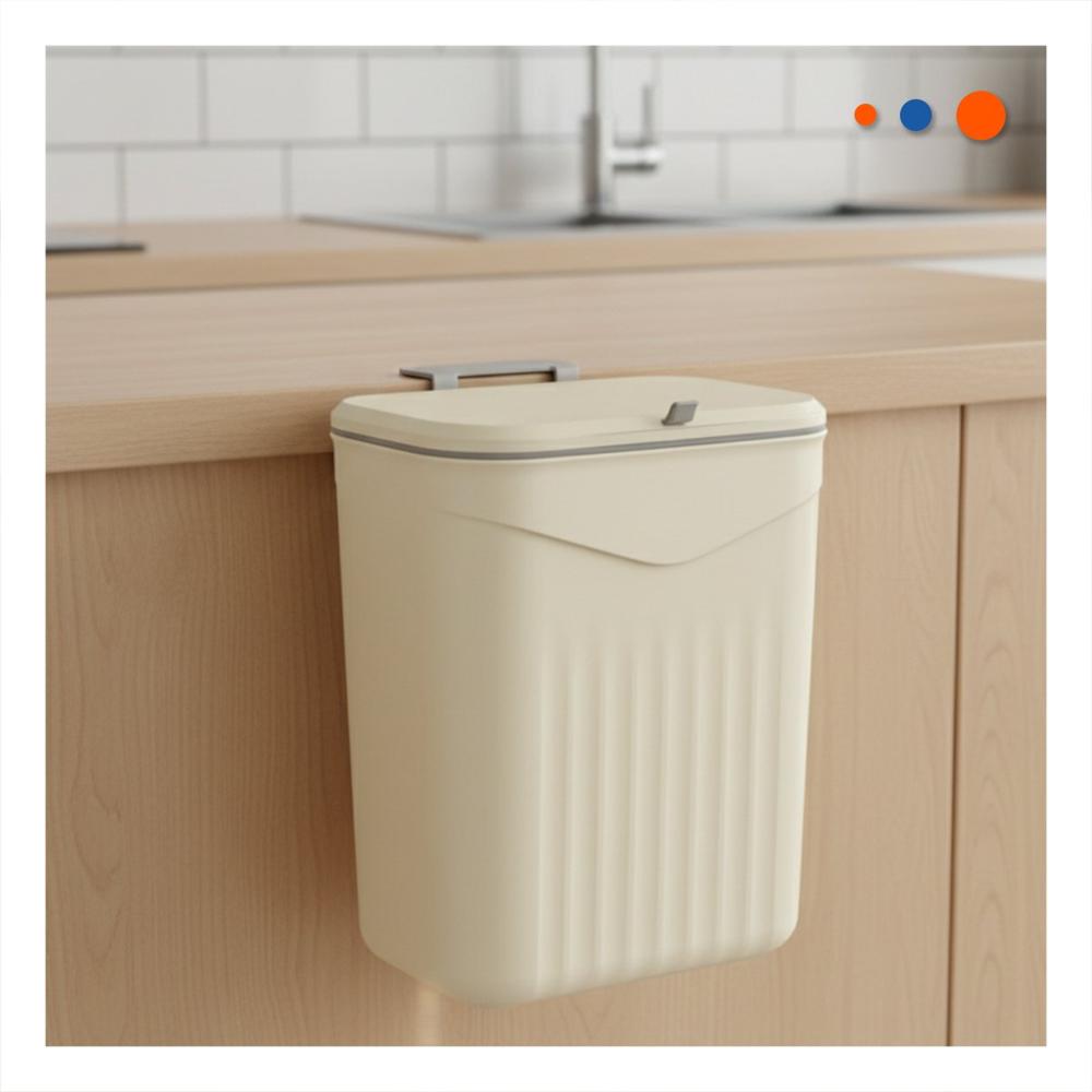 Tacho Colgante Beige de Basura Moderno y Funcional para Tu Hogar Y Papel Regalo