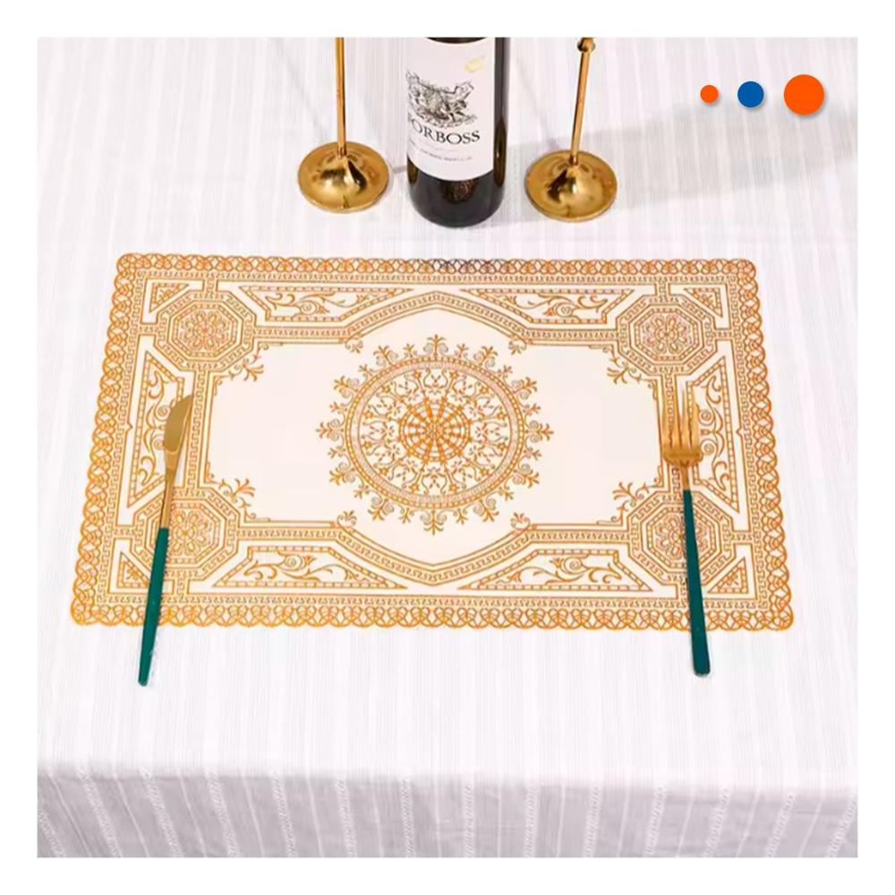 Mantel Decorativo Dorado con Motivo de Mandala para Hogar Moderno YPapel Regalo
