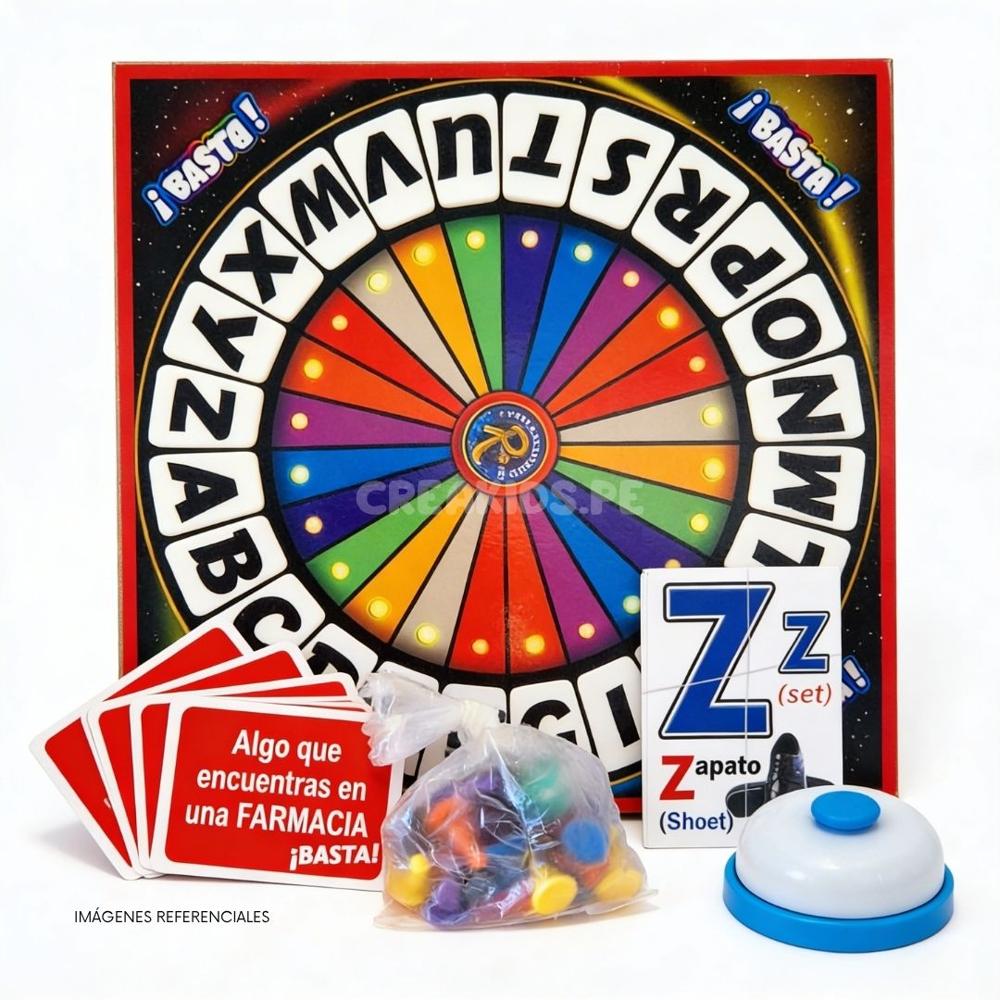 Juego de Mesa 2 en 1 con Timbre - Basta y Ludo