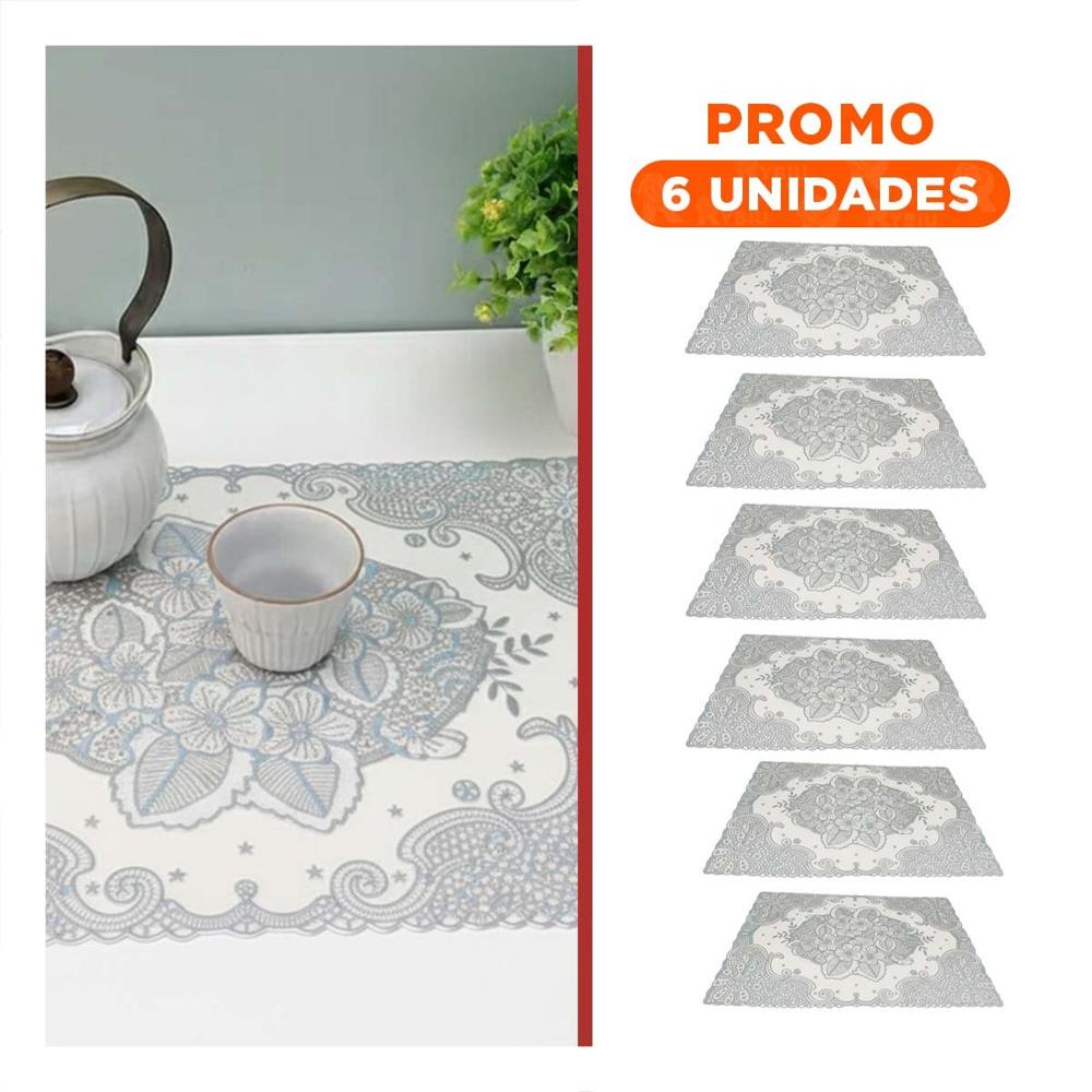 Pack6 Protector Moderno Plateado con Detalle de Flores para Hogar Moderno YRegalo Sticker