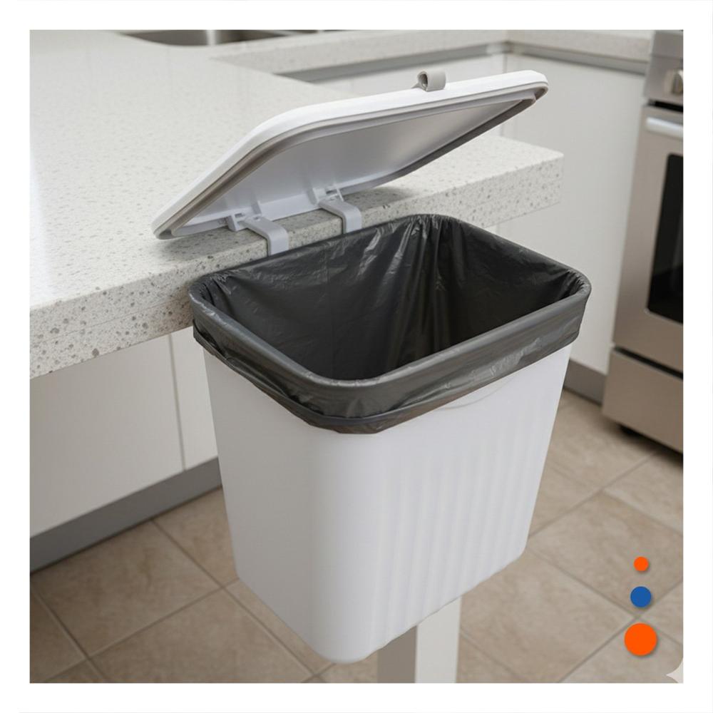 Tacho de Basura Colgante Blanco Practico y Decorativo para Casa Y Notas