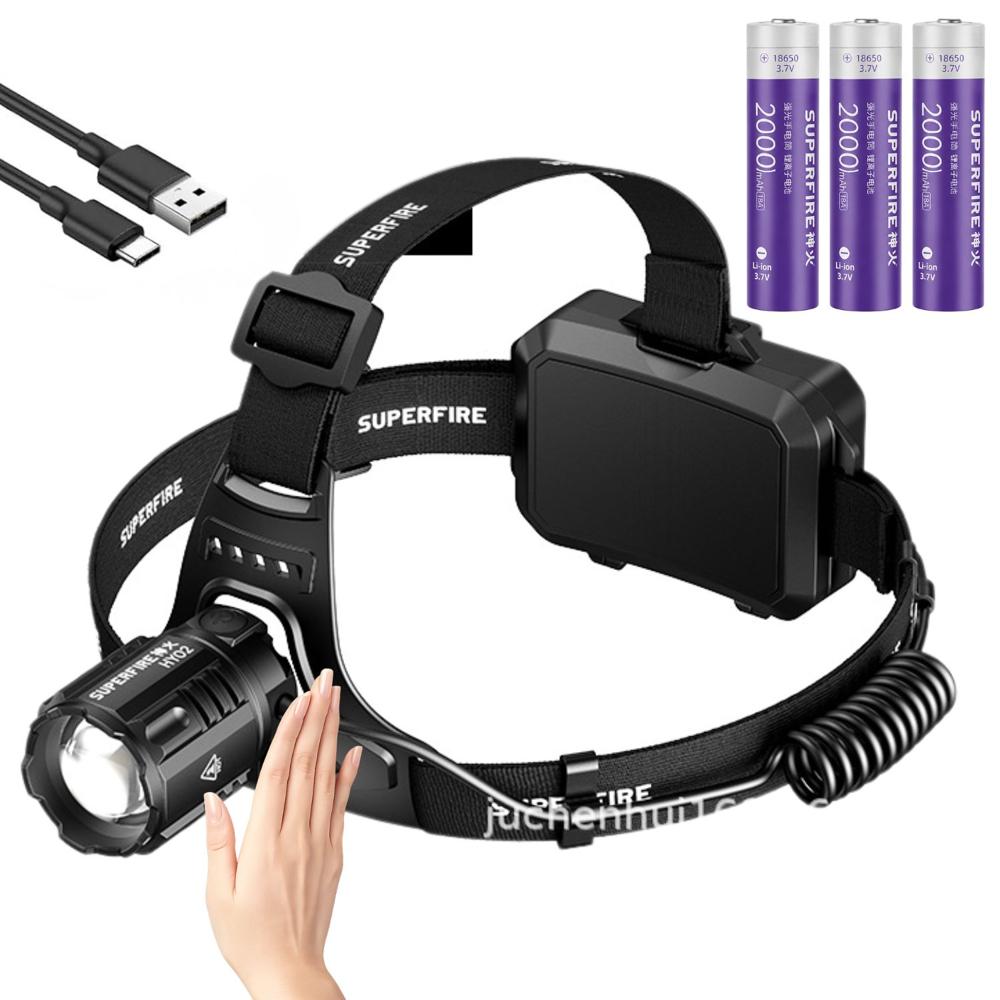 Linterna Frontal Superfire Hy02 Sensor De Movimiento