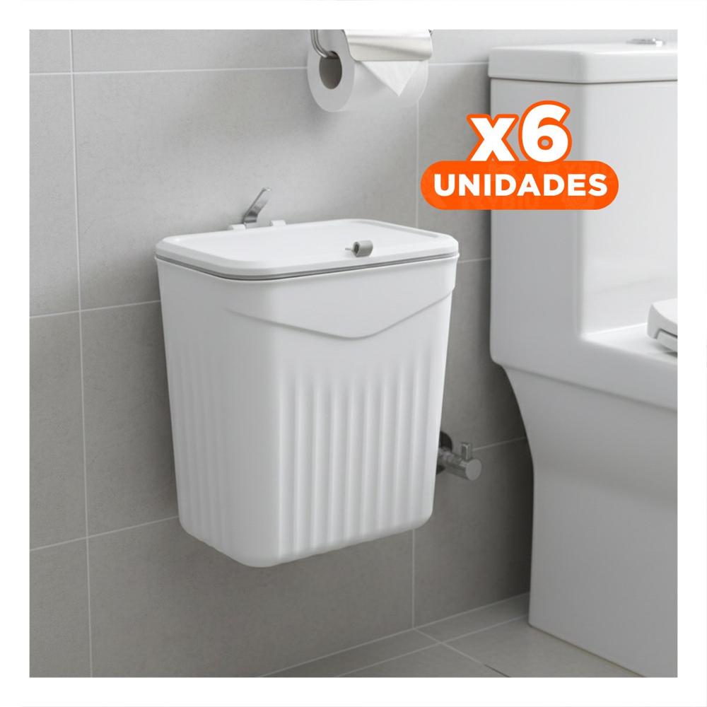 Pack6 Recipiente Organizador Blanco Colgante Elegante y Util para Casa Y Papel Regalo