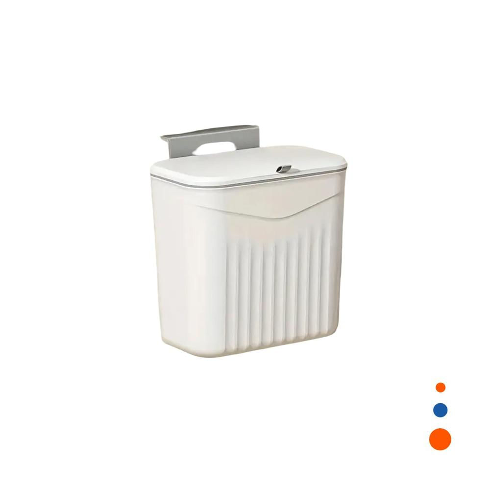 Tacho de Basura Colgante Blanco Compacto y Resistente para la Cocina YRegalo Sticker