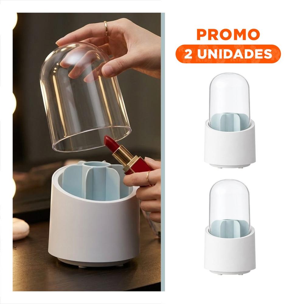 Pack2 Torre Celeste Giratoria Organizador de Cosmeticos para Tocador Diario Y Regalo Sticker