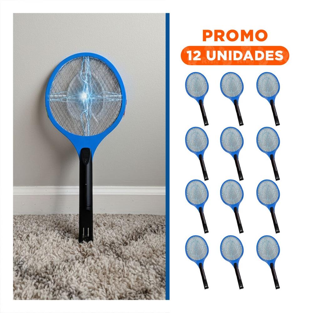 Pack12 Dispositivo Azul con Mango Negro Mosquitera para Hogar y Control de Insectos