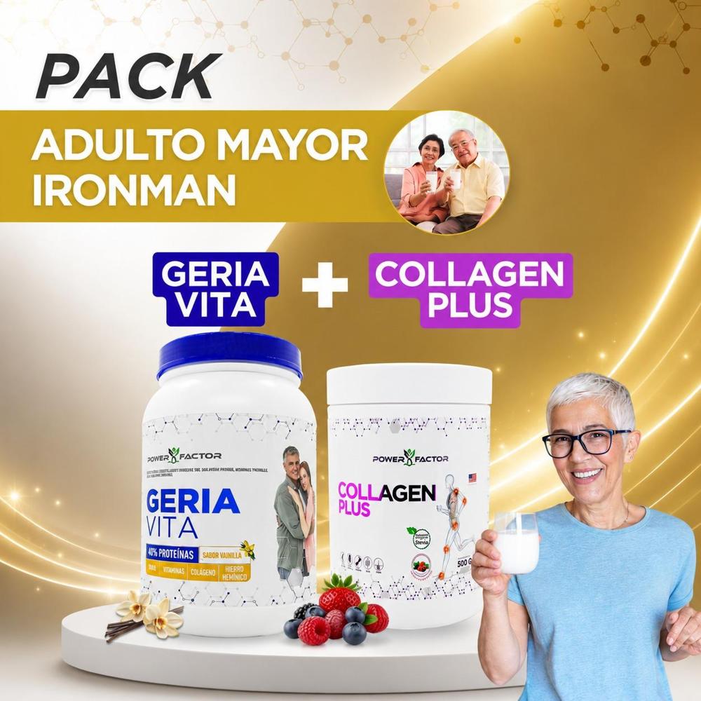PACK ADULTO MAYOR IRONMAN GERIA VITA COLLAGEN PLUS