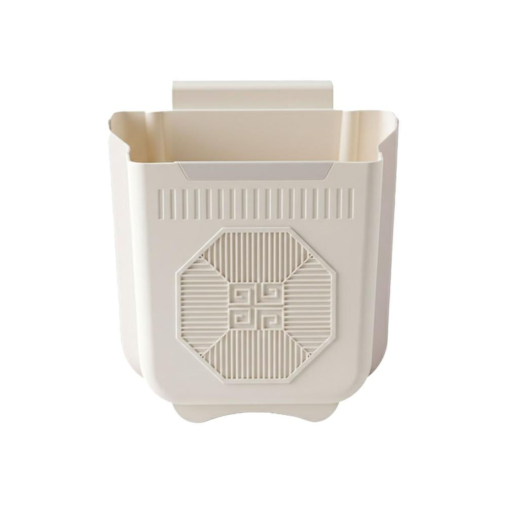 Cesto Plegable para Puerta 26x25.5x15.5cm Crema y Plomo para Cocina YRegalo Sticker