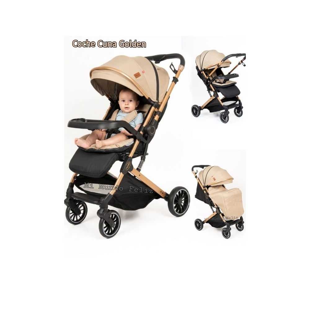 Coche Para Bebe Mango Reversible Beige Golden Beige natural