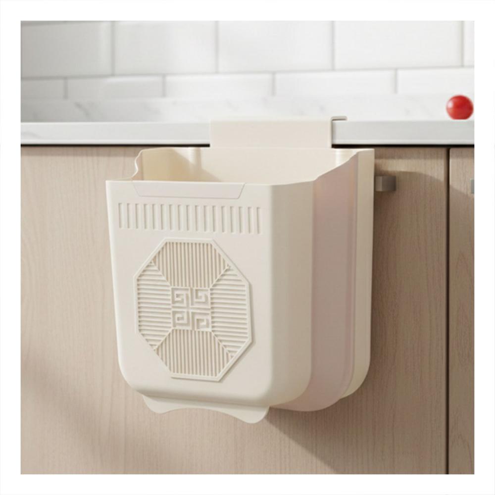 Deposito Plegable para Puerta 26x25.5x15.5cm Crema y Plomo para Cocina Y Notas