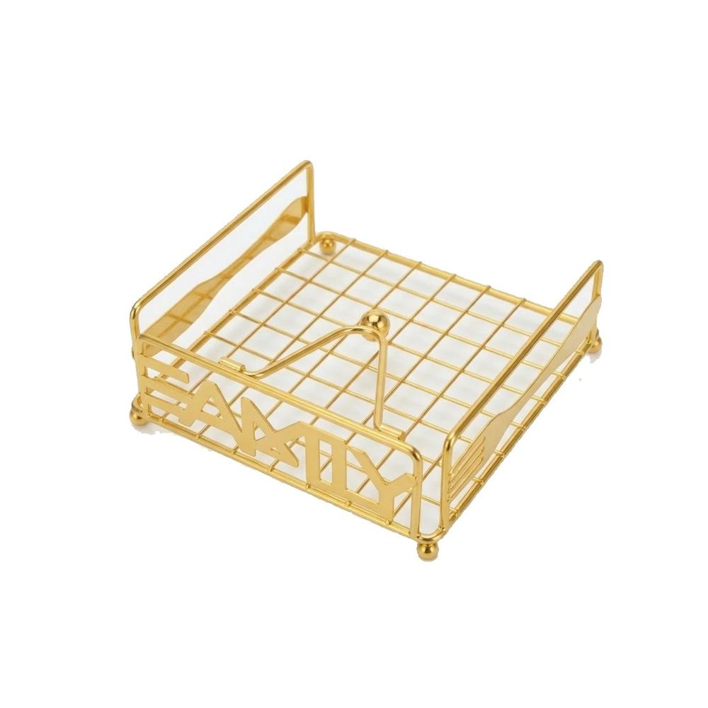 Dispensador de Servilletas con Brazo Dorado Organizador de Mesa y Cocina Y Regalo Sticker