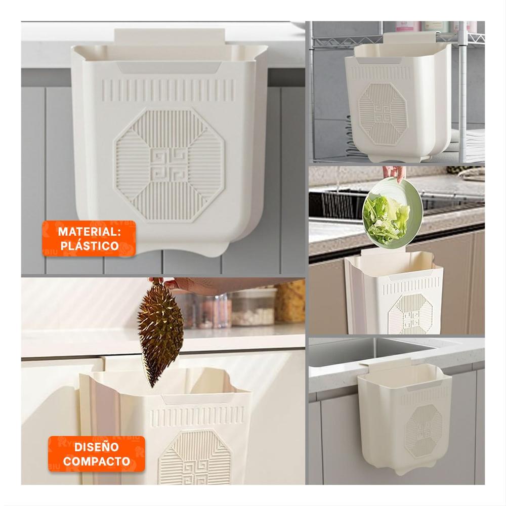 Contenedor Plegable Puerta 26x25.5x15.5cm Plomo y Crema para Hogar YLigas Regalo