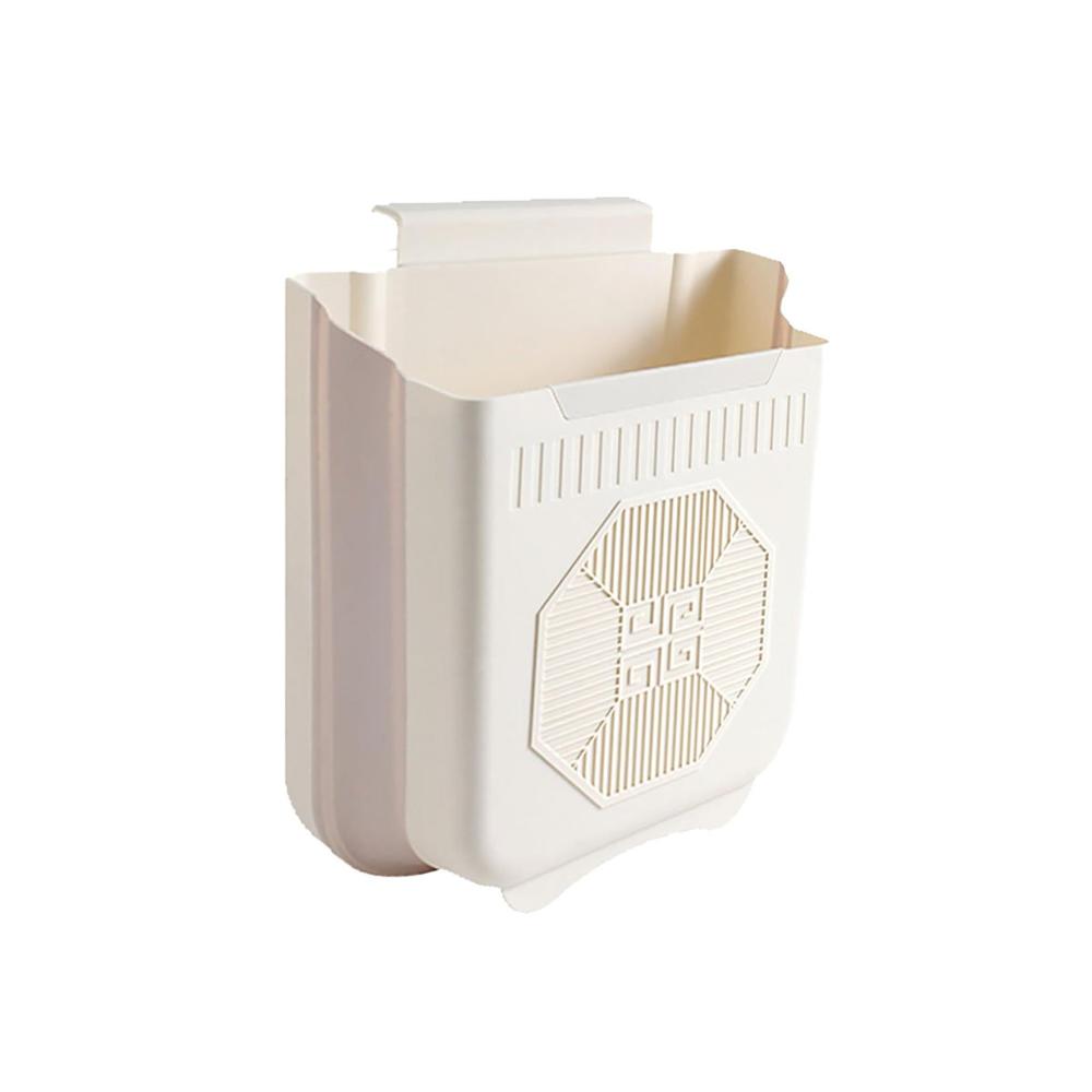 Cesto Plegable para Puerta 22x21x12cm Crema y Plomo para Cocina Y Regalo Sticker