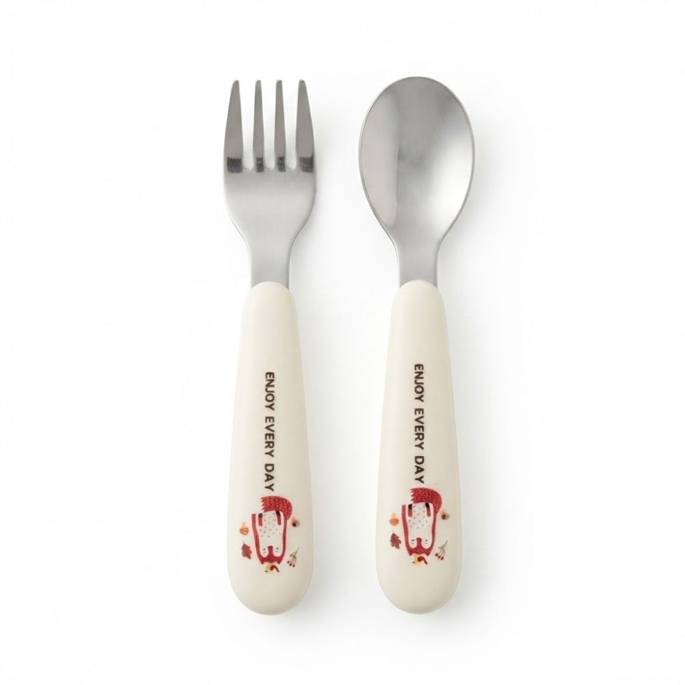 Set de Cubiertos de Acero Blanco Enjoy Every Day con Estuche