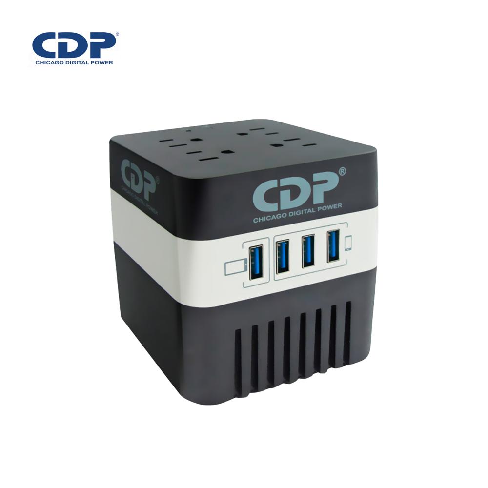 Estabilizador Voltaje CDP RU-AVR604I 600VA 300W 4 Tomas USB Protección AVR
