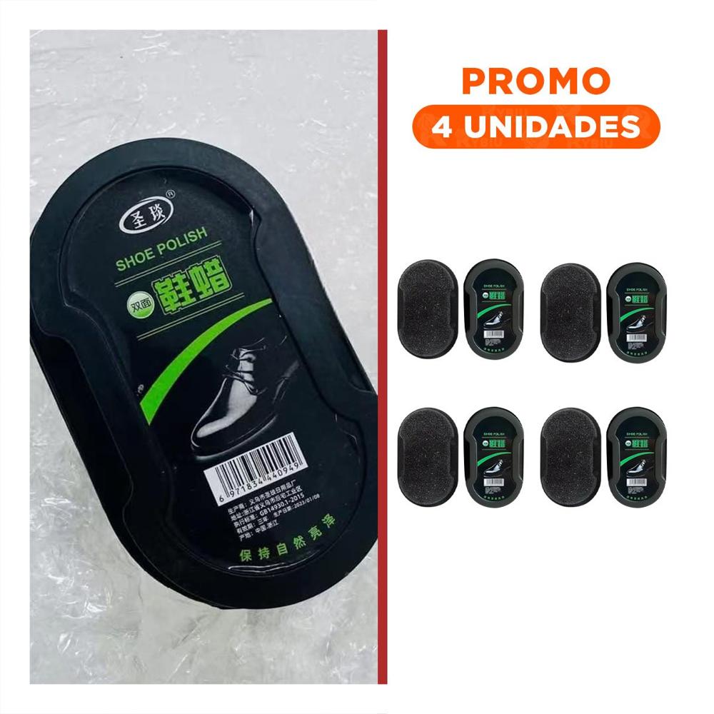Pack4 Pulidor Multiuso Negro 6.5x10.5cm Facil Aplicacion y Resultados Rapidos