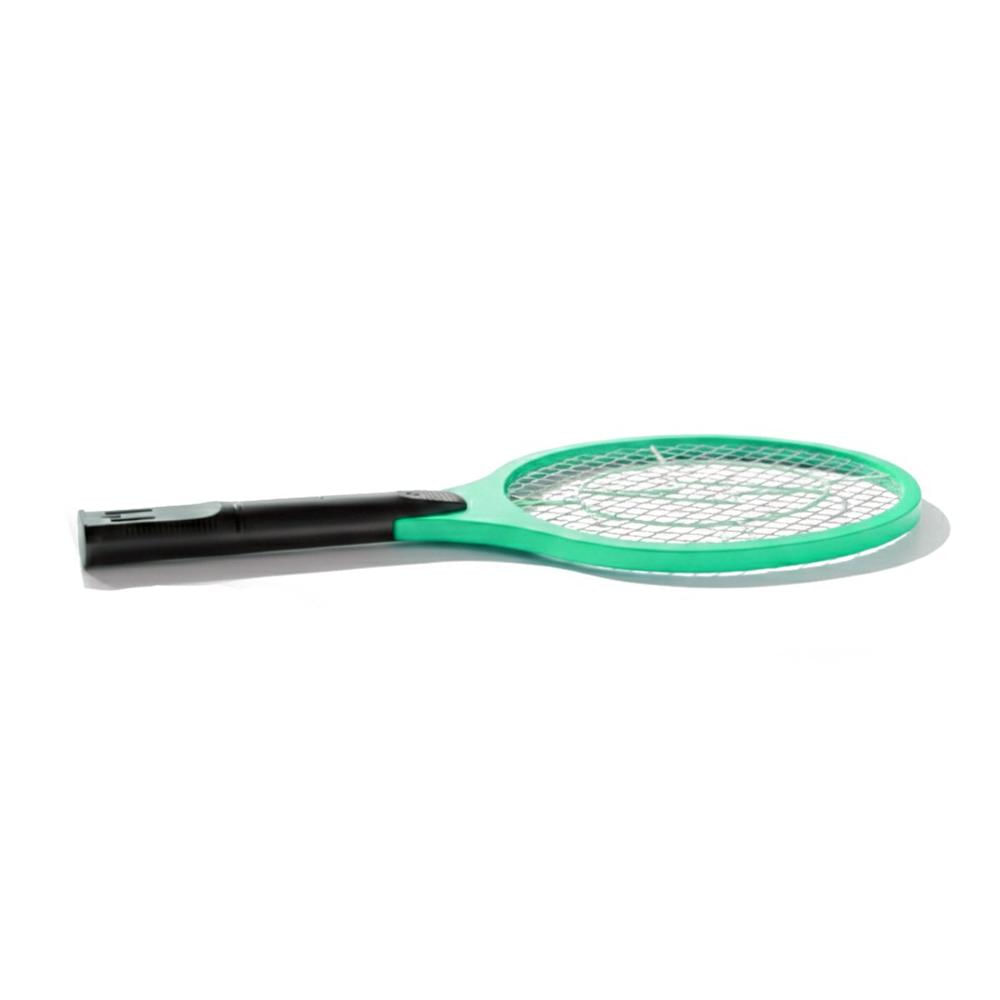 Matamoscas Electrico Verde con Mango Negro para Hogar y Control de Insectos Y Regalo Sticker