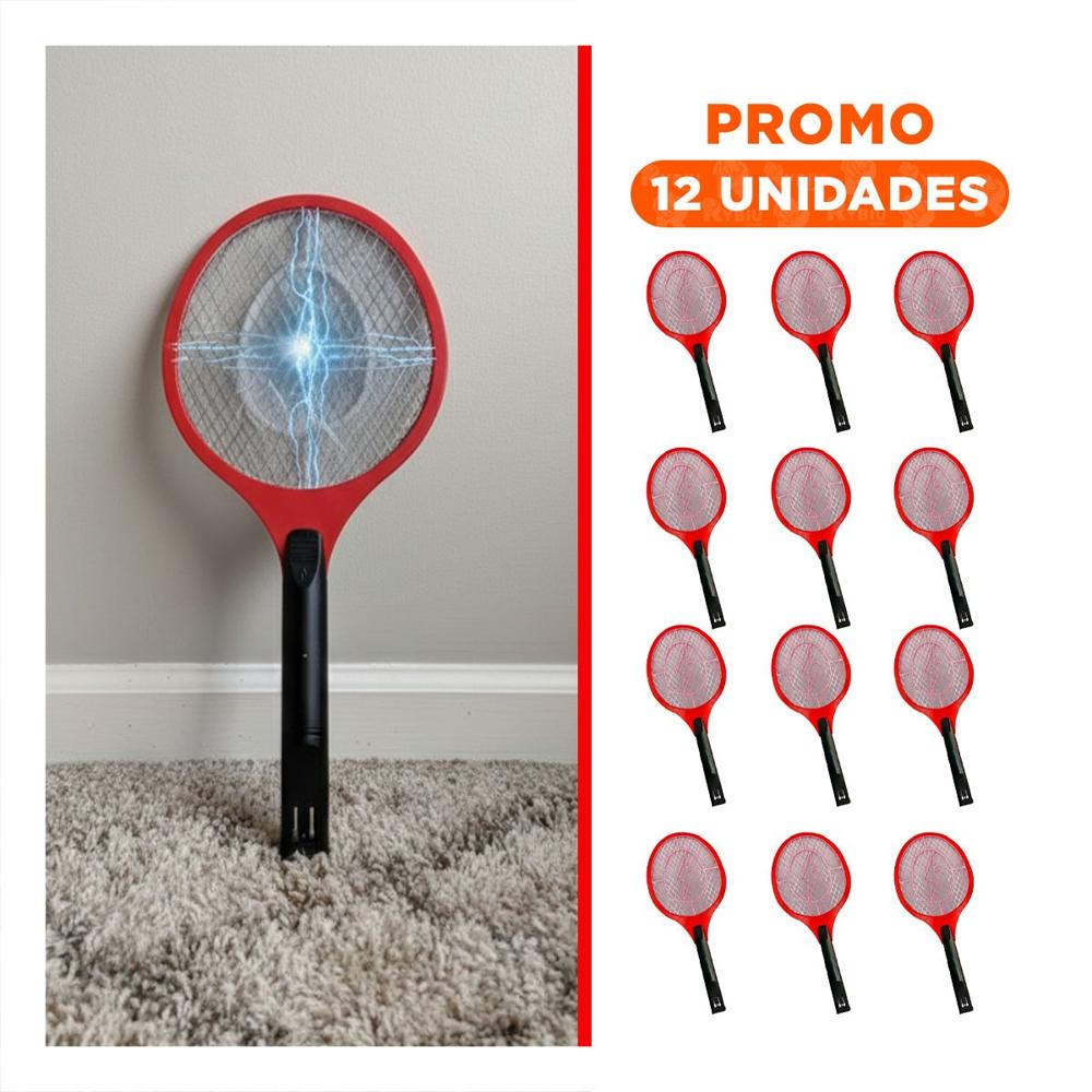 Pack12 Dispositivo Mosquitera Rojo con Mango Negro para Hogar y Uso en Interiores